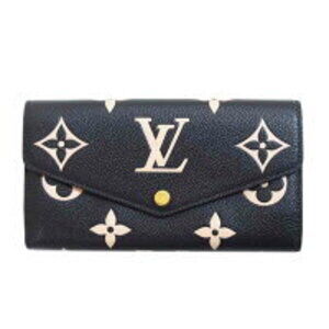 Louis Vuitton Sarah Portefeuille Wallet Black Beige Tan Empreinte